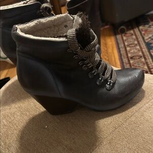 Women's Lace-Up Boots in Black and Brown